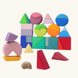 Grimm's triangle, square, circle fractions wooden toy set.