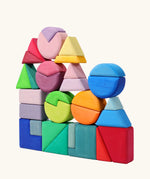 Grimm's triangle, square, circle fractions wooden toy set.