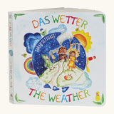 Grimm's the weather bilingual book in English and German with 24 weather themes in watercolour style illustrations