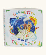 Grimm's the weather bilingual book in English and German with 24 weather themes in watercolour style illustrations