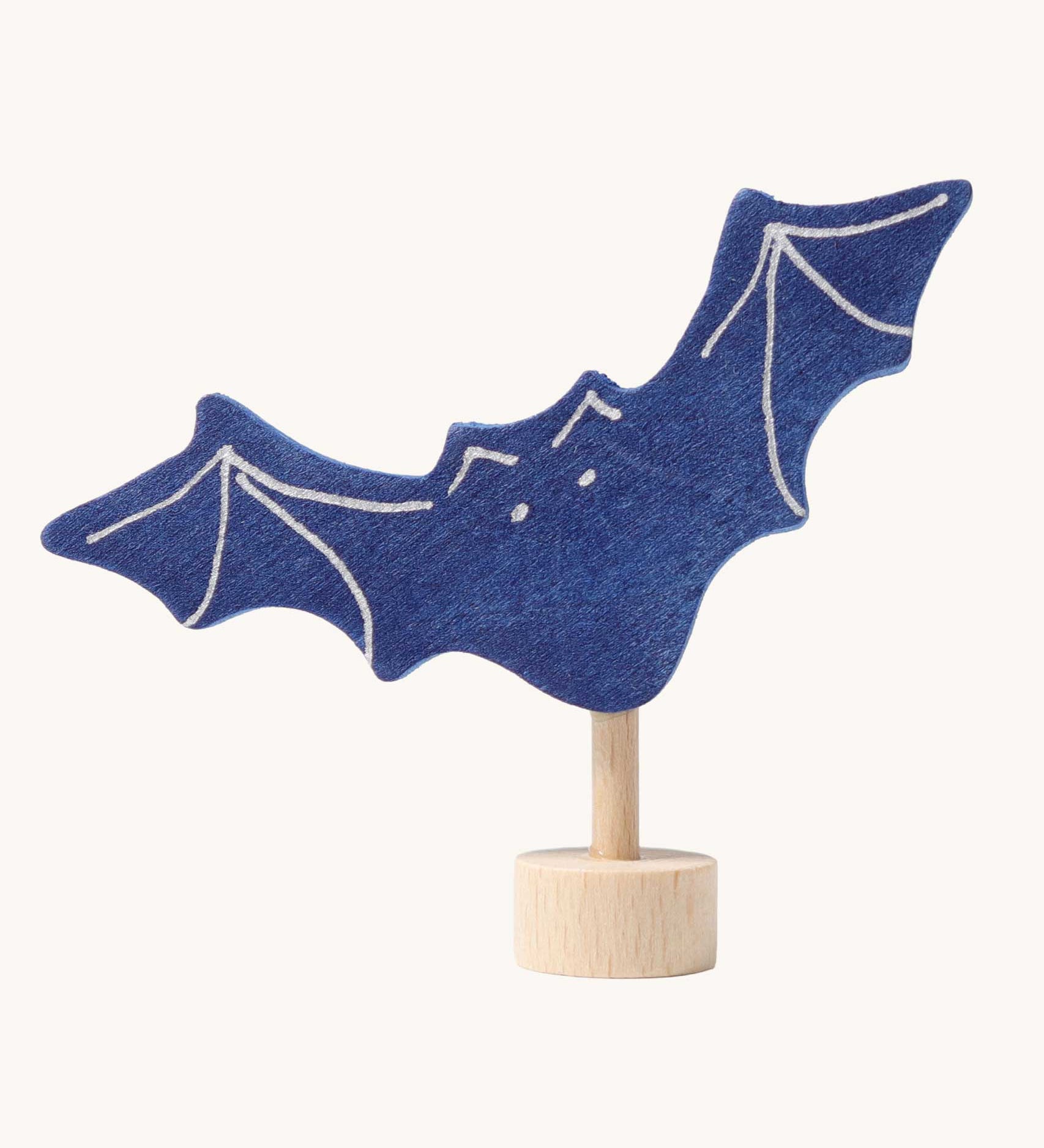 A Grimm's bat wooden decorative figure for celebration rings. 