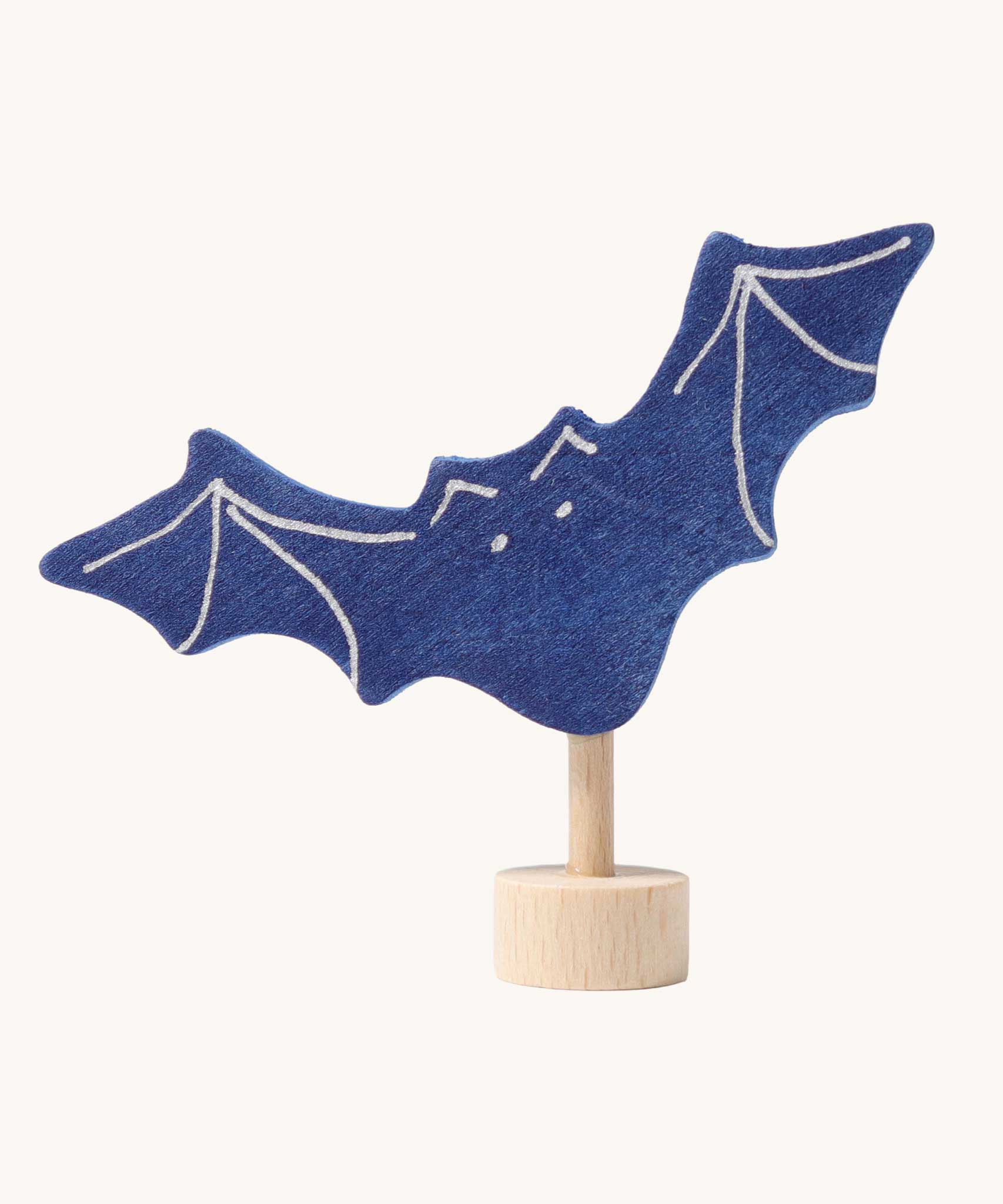 A Grimm's bat wooden decorative figure for celebration rings. 