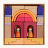 Grimms wooden desert sand set. A 28 wooden block set with a wooden tray. Perfect for imaginative play