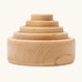 Set of 5 Grimms natural wooden bowls sitting inside each other