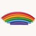 6 Grimms handcrafted wooden bridges in a rainbow palette. Perfect for stacking and building