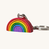 Grimm's Wooden Rainbow Keyring. Add another rainbow to your collection from our range of wooden toys and decorations available here at Babipur. 