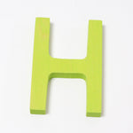 Grimm's wooden school Letter H in a shade of GREEN. These Grimm's letters are part of a wide range of wooden toys available here at Babipur. 
