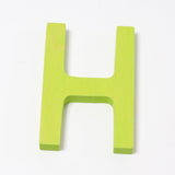 Grimm's wooden school Letter H in a shade of GREEN. These Grimm's letters are part of a wide range of wooden toys available here at Babipur. 