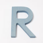 Grimm's wooden school Letter R in a shade of BLUE. These Grimm's letters are part of a wide range of wooden toys available here at Babipur. 
