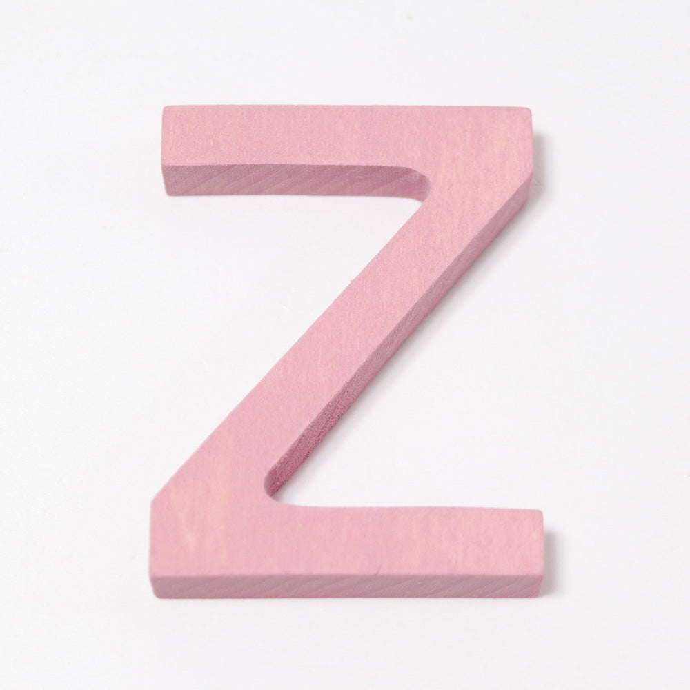 Grimm's wooden school Letter Z in a shade of PURPLE PINK. These Grimm's letters are part of a wide range of wooden toys available here at Babipur. 