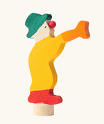 Grimm's yellow clown decorative figure for celebration rings.