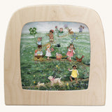 Toverlux sillhouette featuring Gwen van Knippenberg's spring parade artwork.