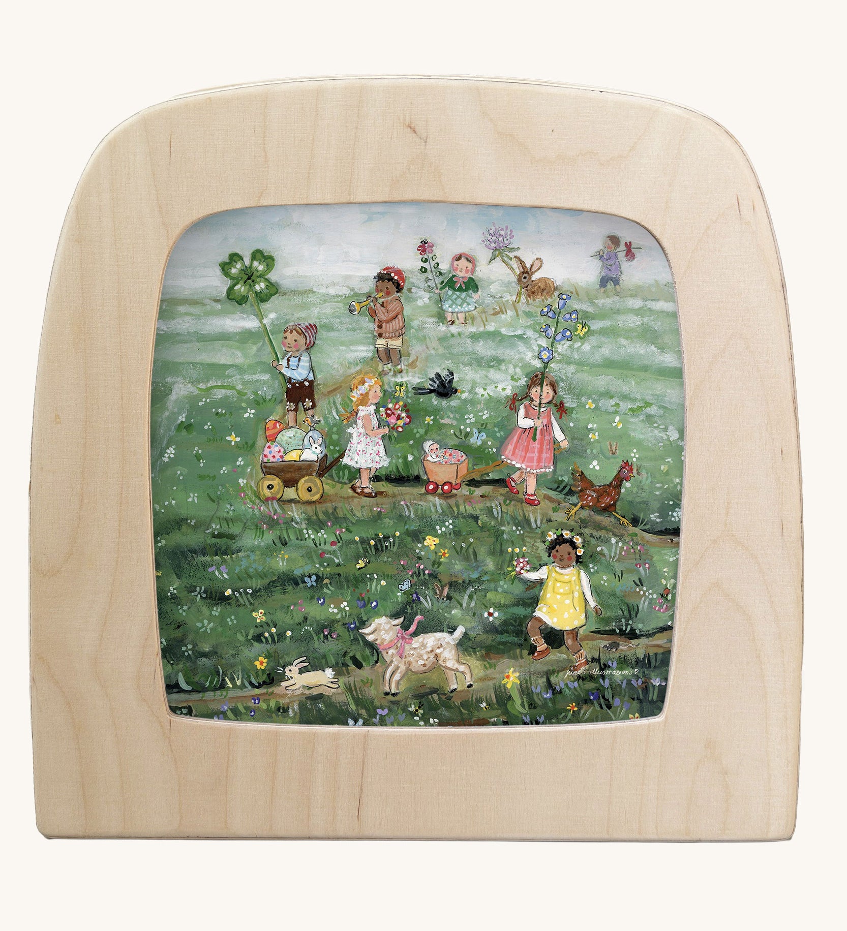 Toverlux sillhouette featuring Gwen van Knippenberg's spring parade artwork.