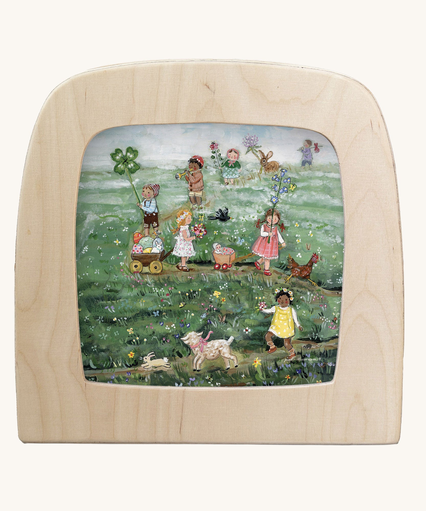 Toverlux sillhouette featuring Gwen van Knippenberg's spring parade artwork.