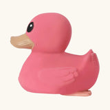 Hevea powerful pink mini kawan duck bath toy teether made from natural rubber. 