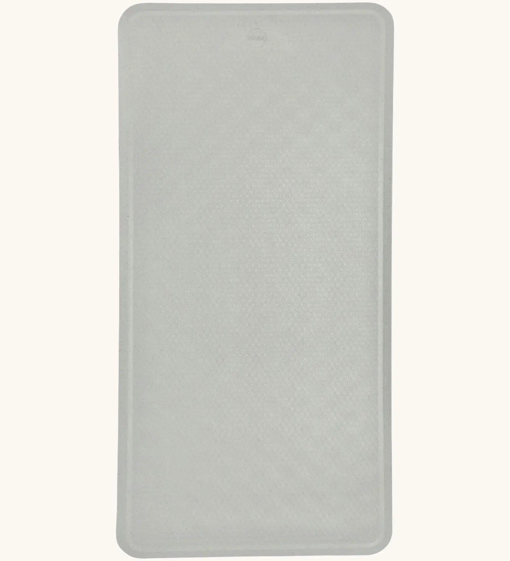 Hevea large natural rubber bath mat in Granite, a light grey, with wave pattern for non-slip.