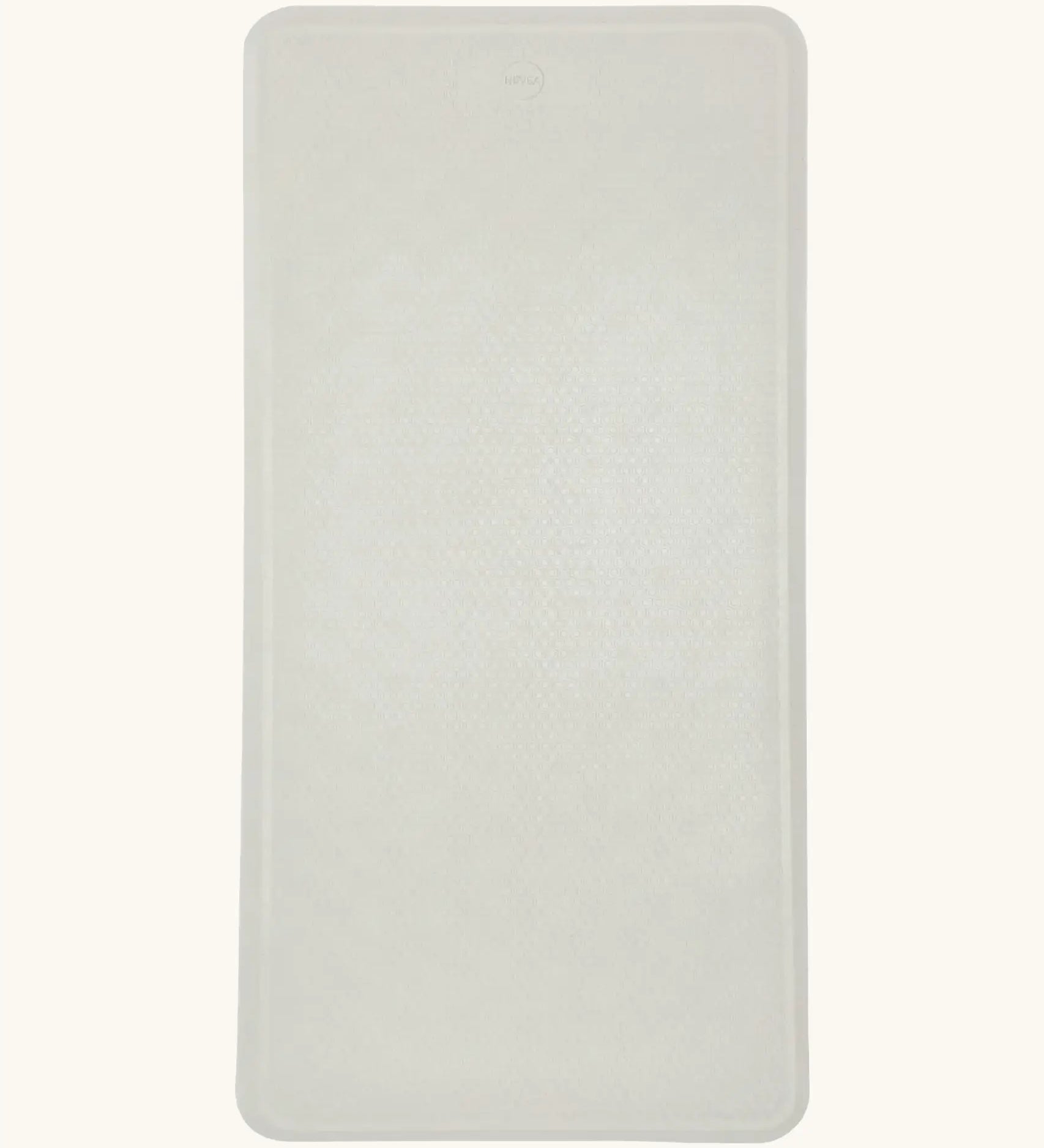Hevea large natural rubber bath mat in Marble, a light grey blue, with wave pattern for non-slip.
