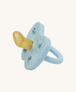 The Hevea 100% natural rubber baby pacifier with an orthodontic teat - baby blue