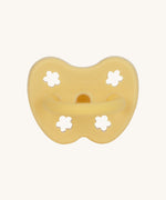 The Hevea 100% natural rubber baby pacifier with an orthodontic teat - banana yellow