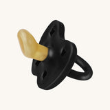 The Hevea 100% natural rubber baby pacifier with an orthodontic teat - black