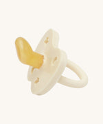 The Hevea 100% natural rubber baby pacifier with an orthodontic teat - milky white