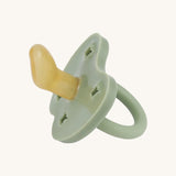 The Hevea 100% natural rubber baby pacifier with an orthodontic teat - moss green