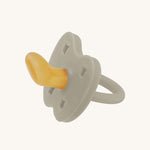 The Hevea 100% natural rubber baby pacifier with an orthodontic teat - oatmeal