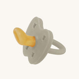 The Hevea 100% natural rubber baby pacifier with an orthodontic teat - oatmeal