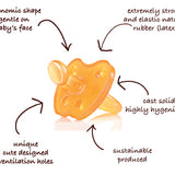 Hevea CLASSIC Soother Symmetrical Duck 3-36 months
