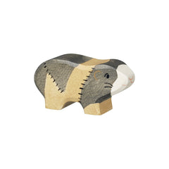 Holztiger miniature plastic free wooden Guinea Pig toy figure on a white background