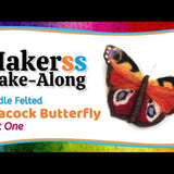 The Makerss - Small Peacock Butterfly Needle Felt Kit