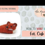 The Makerss - Small Fox Cub Needle Felt Kit