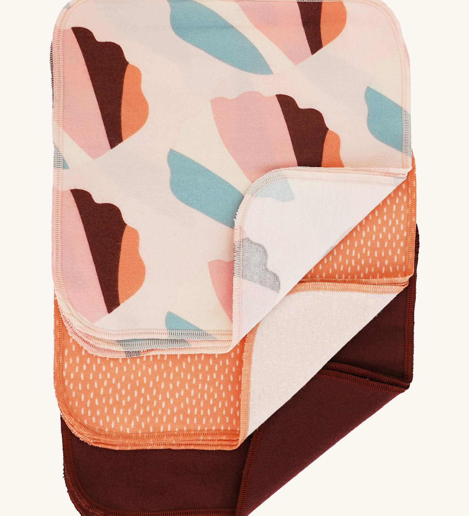 Imse Vimse Reusable Organic Cotton Wipes in a 10 Pack featuring the orange sprinkle designs