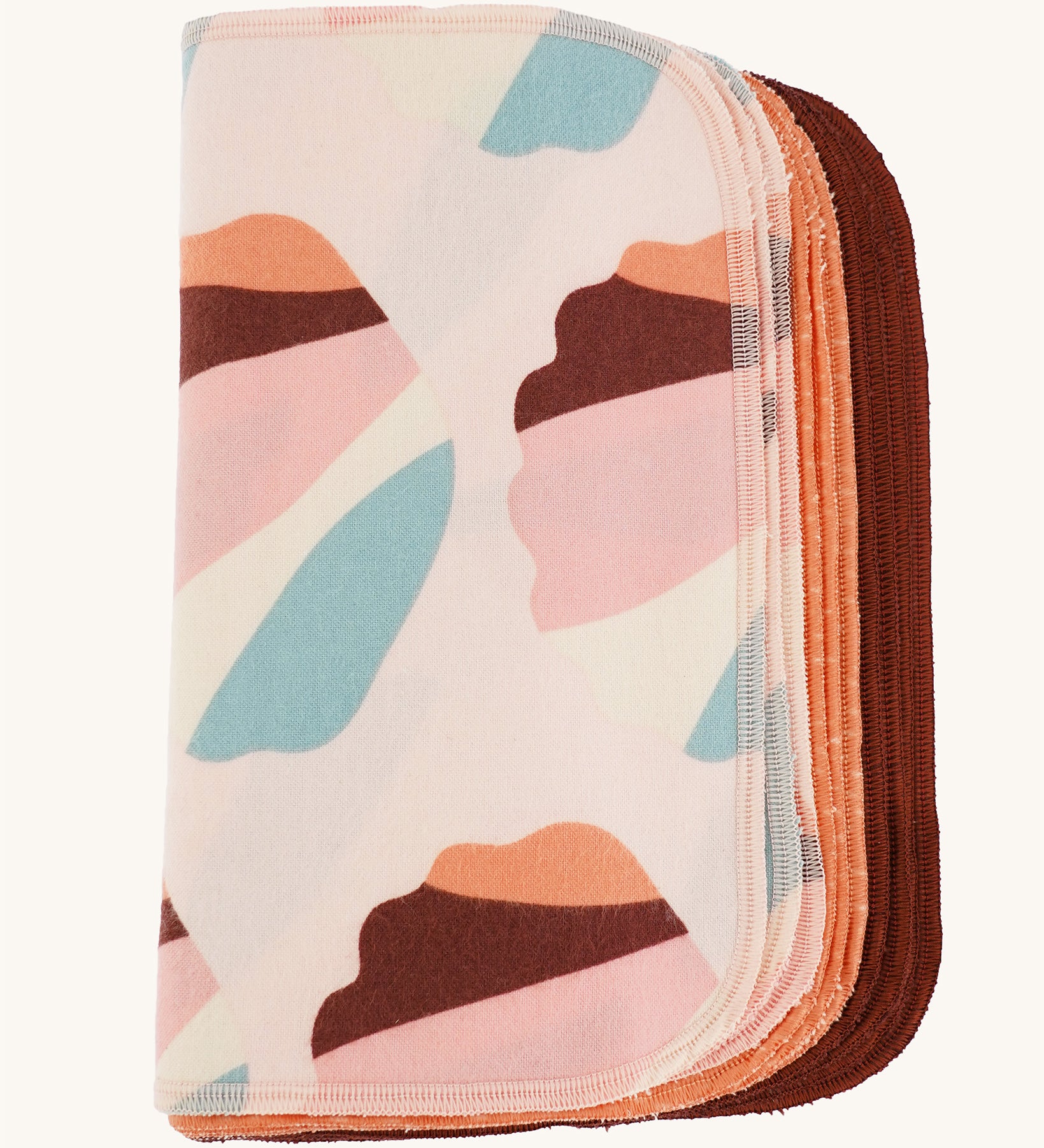 Imse Vimse Reusable Organic Cotton Wipes in a 10 Pack featuring the orange sprinkle designs