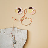 ImseVimse Organic Cotton Terry Cleansing Pads with a pink hoop print