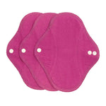 3 pack of imse vimse reusable panty liner period pants in the sangria solid colour on a white background