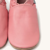 A close up of the Inch Blue plain rose shoes available at Babipur. 