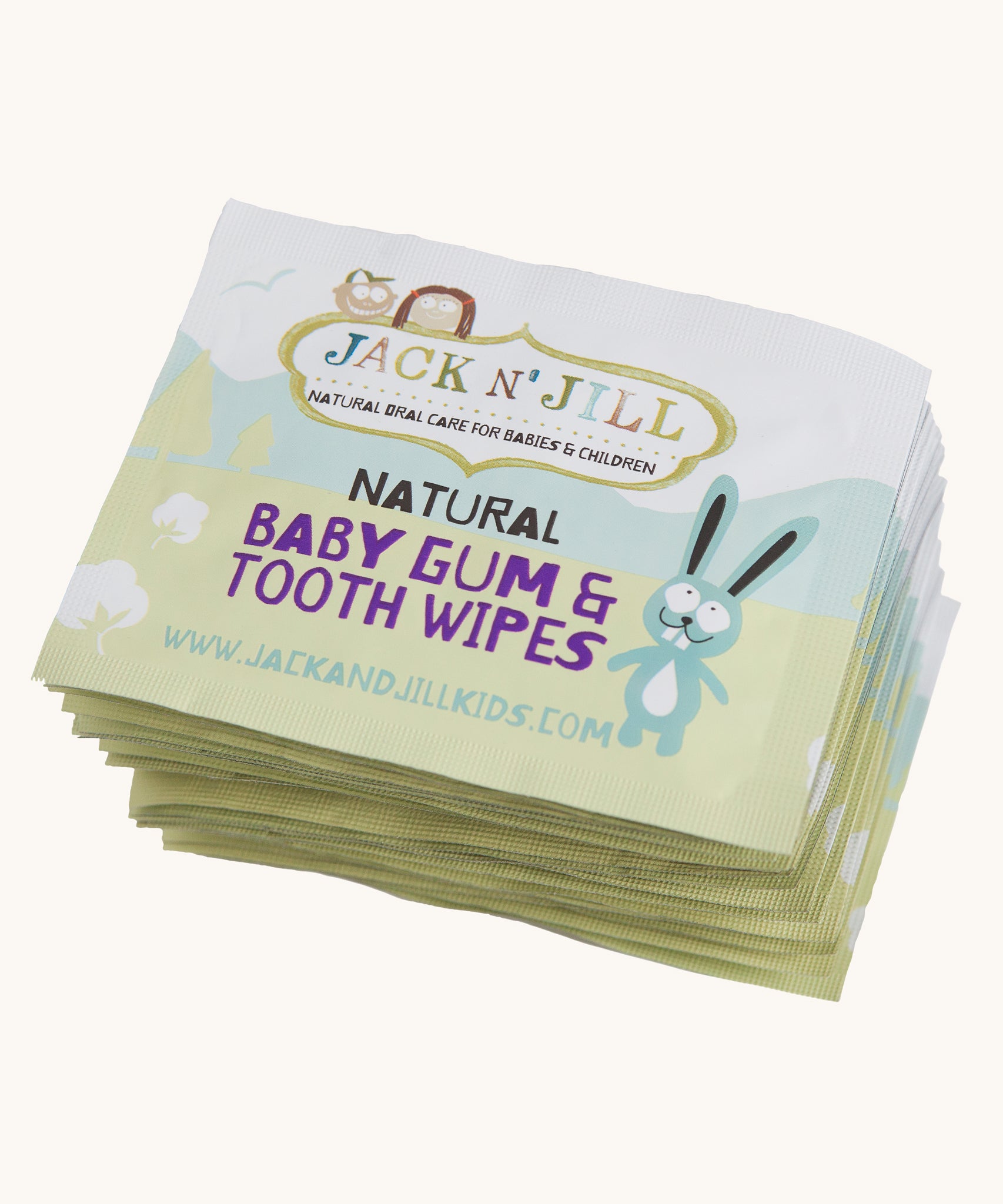 Jack N' Jill Baby Gum & Tooth Wipes x 25 individually wrapped sachets. 