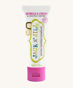A 50g tube of Jack N' Jill berries and cream flavoured fluoride free kid's toothpaste. 