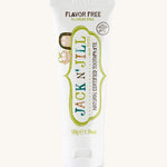A 50g tube of Jack N' Jill flavour free and fluoride free kid's toothpaste. 
