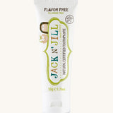 A 50g tube of Jack N' Jill flavour free and fluoride free kid's toothpaste. 