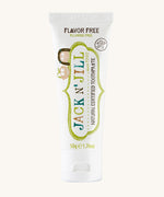 A 50g tube of Jack N' Jill flavour free and fluoride free kid's toothpaste. 