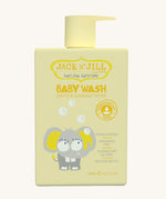 A 300ml pump bottle of Jack N' Jill gentle baby wash.