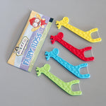 The giraffe shaped floss picks from the Jack N' Jill Fairy Floss - Strawberry 