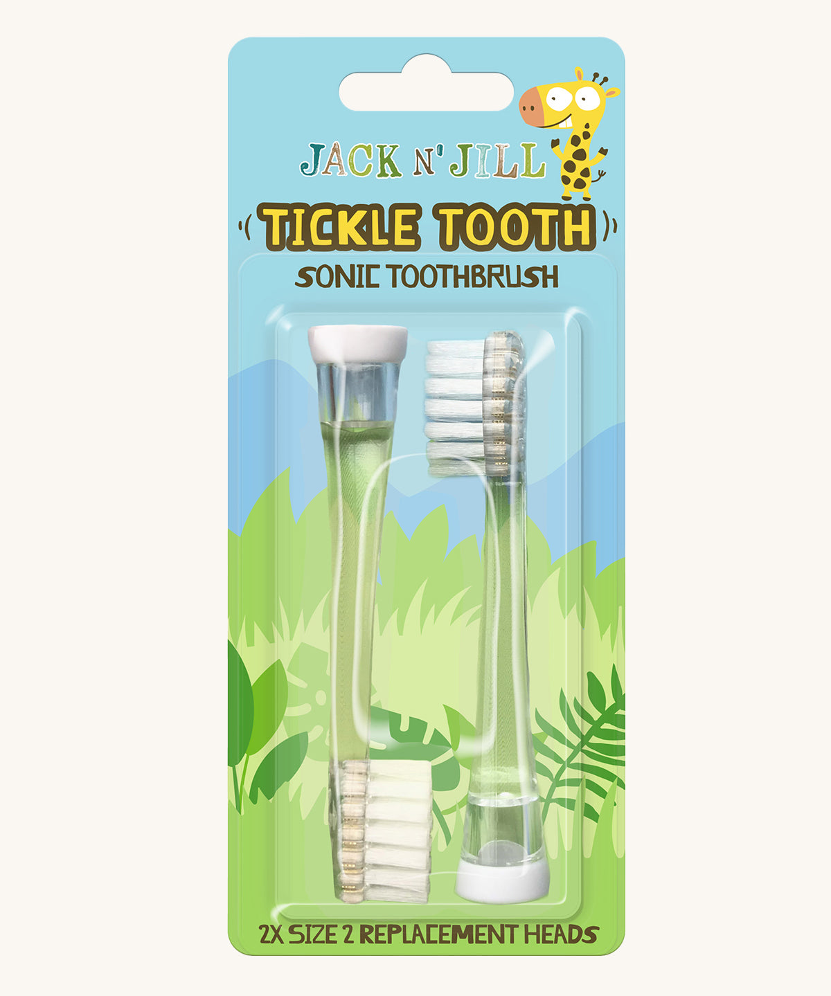 Replacement heads for the Jack N' Jill Kid's Tickle Tooth Toothbrush.