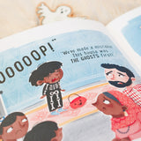 Close up of an illustration from the No Home for a Ghost book by Jess Rose
