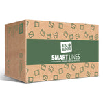 Cardboard box for the Just Blocks Smart Lines 166 building blocks set on a white background