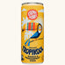 Karma organic tropikool mango & passionfruit soda in yellow coloured illustrated can. 