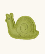 Green felt snail that comes with the Käthe Kruse Waldorf doll Elsa.