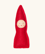 Small red felt gnome that comes with the Käthe Kruse Waldorf Doll Kiki.